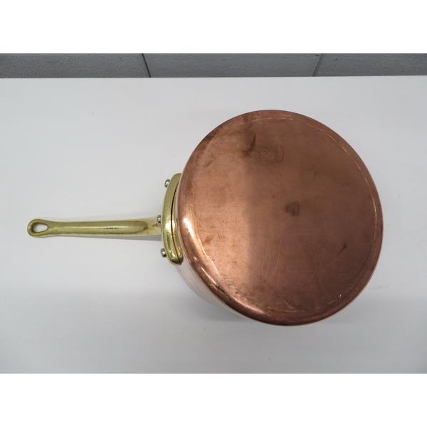 E1277未使用◆銅製◆深型片手鍋 φ24cm 栃木 宇都宮 中古 業務用 厨房機器の画像