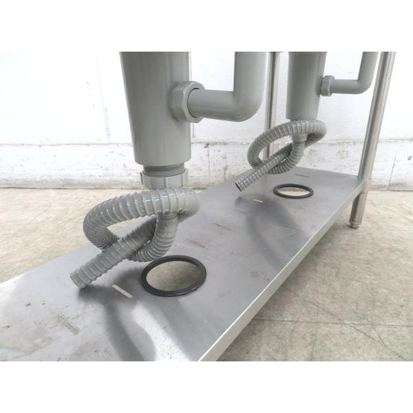 マルゼン（MARUZEN） F2122◇マルゼン◇ステンレス製水切台付2槽シンク