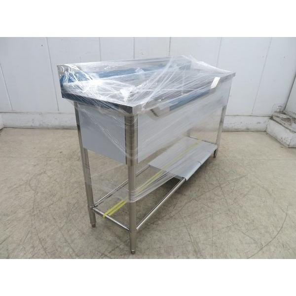 G1669未使用品◇タニコー◇ステンレス製舟形2槽シンク 1500×450×900 