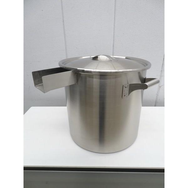 ステンレススチール 寸胴鍋 蓋付き G900◇ステンレス製◇寸胴鍋(蓋付)注ぎ口付 取手3 φ45cm 栃木 宇都宮