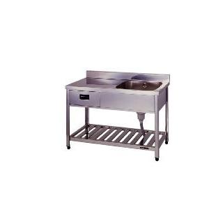 送料無料 新品 東製作所 引出し付き1槽水切シンク 900*600*800 HPOM1  