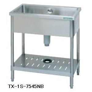 送料無料 新品 タニコー 一槽シンク(バックガードなし） W750*D450*H800 TRE-1S-7545NB