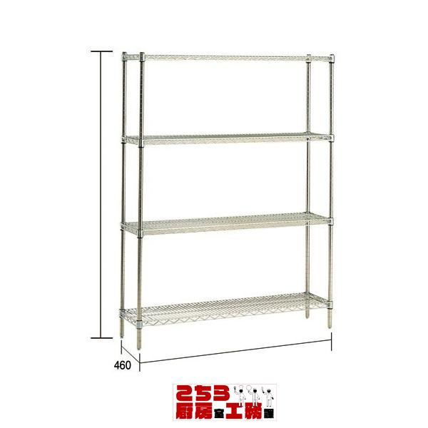 ステンレス エレクターシェルフ SMS 1820×PS1390×5段 業務用組立棚 メーカー直送/代引不可（9-1198-0514）