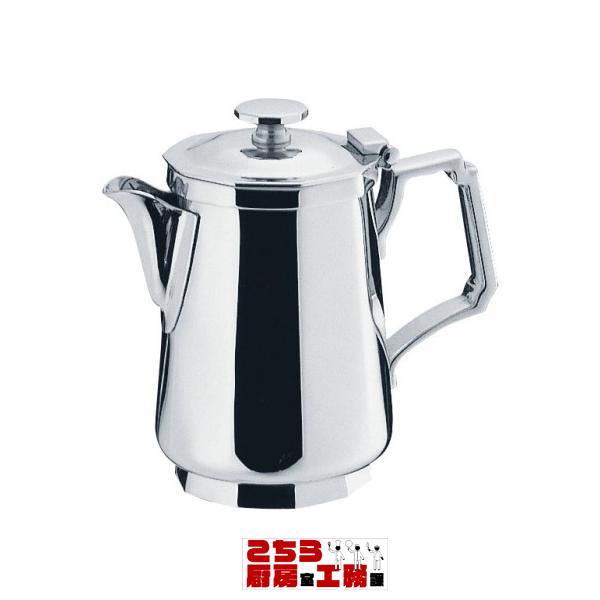 コーヒー器具 コーヒー用品 ステンレス製 角型ミルクポット 蓋付 ５人用 ミルクピッチャー（9-1950-1401）