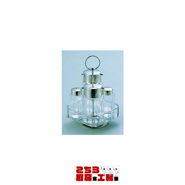 四本立カスターセット ♯80 業務用 厨房（9-1976-1101）