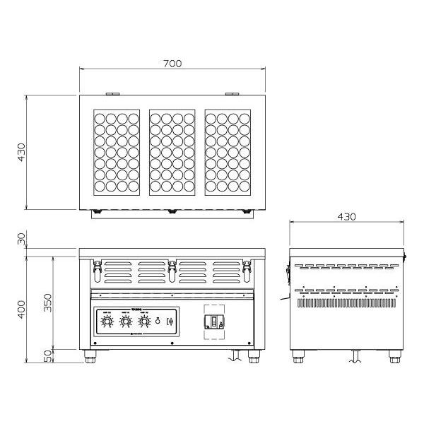 業務用 たこ焼き器 電気式 NT-84（運賃別途_1000）（takumi） : 業務用