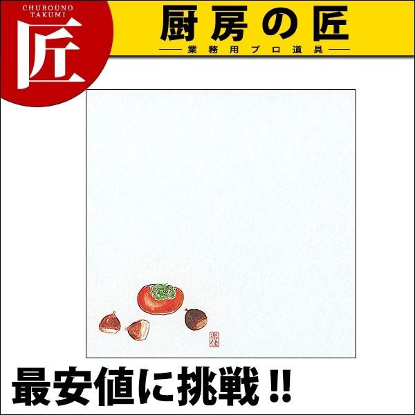 C30-388 耐油懐敷 18角 柿と栗 1000枚入 (N)（takumi）