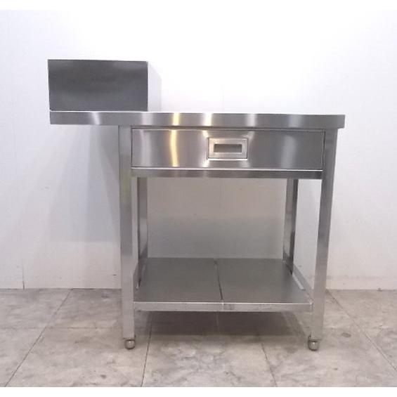 中古厨房 ステンレス 引出付作業台 900×500×950 段違い 業務用 中古厨房 ステンレス 引出付作業台 900×500×950 段違い 業務用