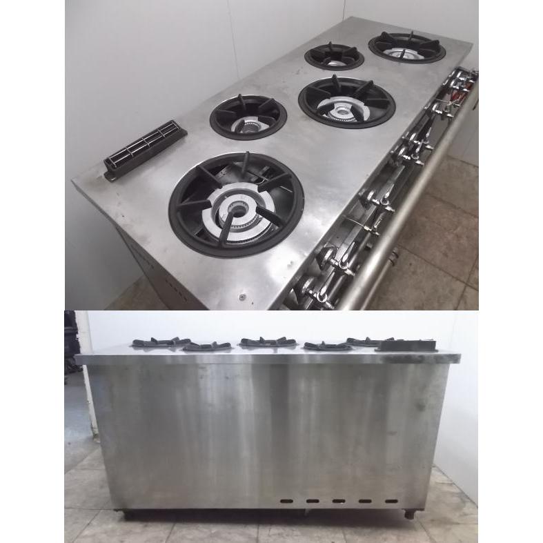 中古厨房 マルゼン 都市ガス 5口ガスレンジ MGR-156 オーブン付 中古厨房 マルゼン 都市ガス 5口ガスレンジ MGR-156 オーブン付