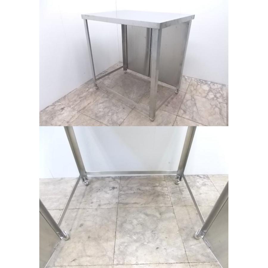 中古厨房 ステンレス 扉付三方枠作業台 855×600×850 業務用 中古厨房 ステンレス 扉付三方枠作業台 855×600×850 業務用
