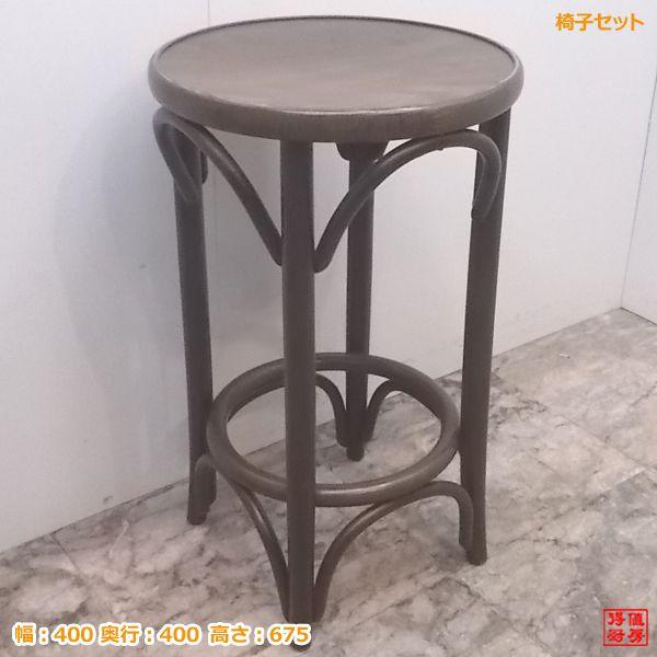 中古店舗用品 カウンター丸椅子7脚セット 400×400×675 店舗用イス 