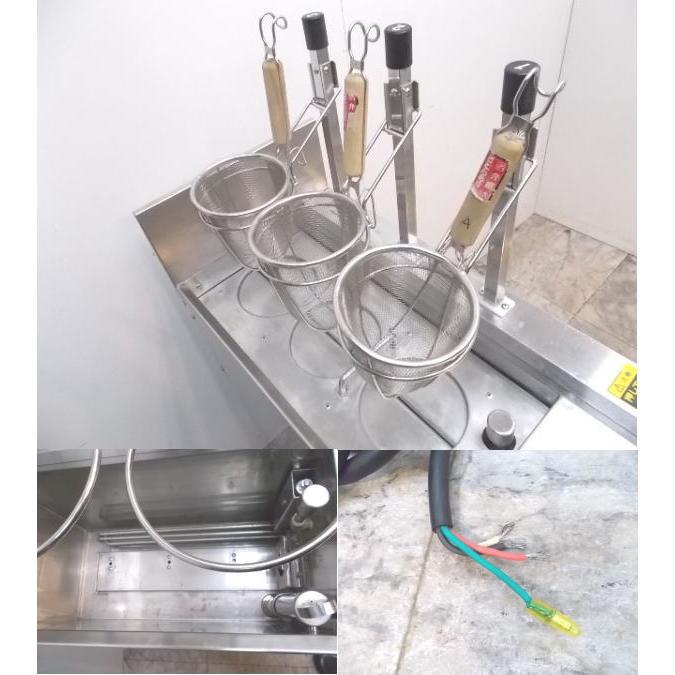 中古厨房 日本洗浄機 3テボ無沸騰噴流式ゆで麺機 UMR521E 350 中古厨房 日本洗浄機 3テボ無沸騰噴流式ゆで麺機 UMR521E 350