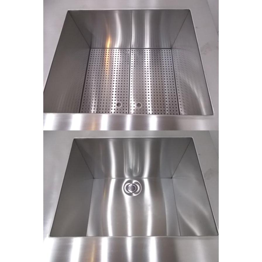 中古厨房 ステンレス アイスビン付サーバー台 1200×600×850 中古厨房 ステンレス アイスビン付サーバー台 1200×600×850