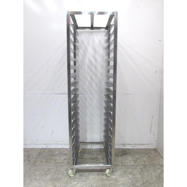 ステンレス トレーラック 450×550×1600 バット収納棚 中古厨房 ステンレス トレーラック 450×550×1600 バット収納棚 中古厨房