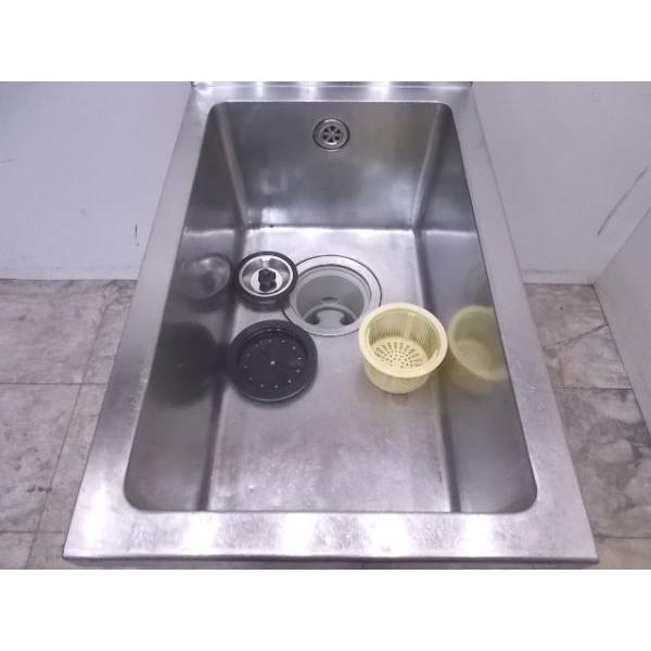 中古厨房 ステンレス BG付1槽シンク 450×950×850 業務用1層 中古厨房 ステンレス BG付1槽シンク 450×950×850 業務用1層