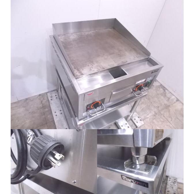 中古厨房 マルゼン 電気グリドル MEG-066 台付 600×600×300 /22D2904Z|chuboutokunekan|03