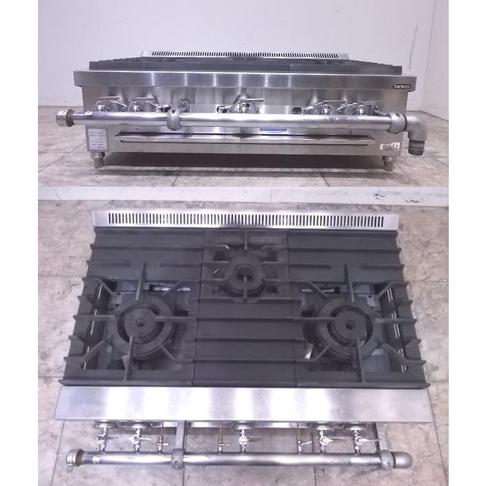 中古厨房 タニコー 卓上3口コンロ NTU-0921 都市ガス 900×600 中古厨房 タニコー 卓上3口コンロ NTU-0921 都市ガス 900×600
