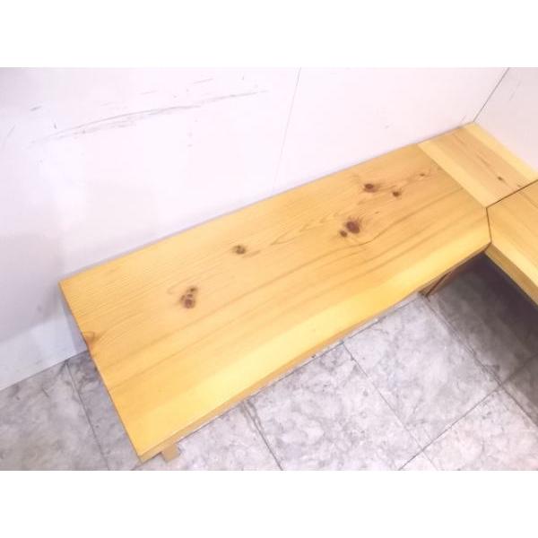 中古 木製 コーナー用ベンチ椅子2台セット 1200×440×425 店舗用 中古 木製 コーナー用ベンチ椅子2台セット 1200×440×425 店舗用