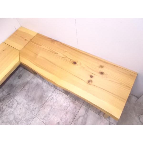 中古 木製 コーナー用ベンチ椅子2台セット 1200×440×425 店舗用 中古 木製 コーナー用ベンチ椅子2台セット 1200×440×425 店舗用