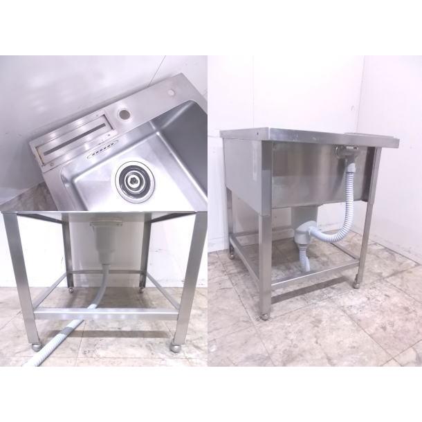 中古厨房 ステンレス 1槽シンク 600×750×800 業務用1層流し台 中古厨房 ステンレス 1槽シンク 600×750×800 業務用1層流し台