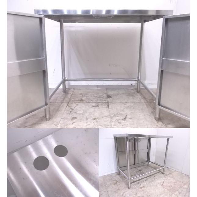 中古厨房 タニコー ステンレス扉付三方枠作業台 935×650×850 中古厨房 タニコー ステンレス扉付三方枠作業台 935×650×850