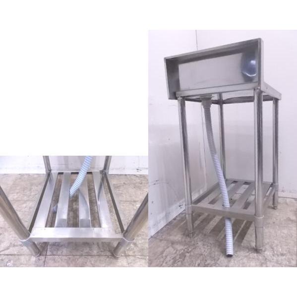 中古厨房 ステンレス BG付水切台 450×600×800 業務用作業台 中古厨房 ステンレス BG付水切台 450×600×800 業務用作業台