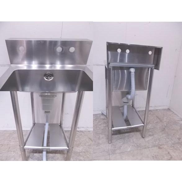 中古厨房 ステンレス BG付1槽シンク 500×600×800 業務用1層 中古厨房 ステンレス BG付1槽シンク 500×600×800 業務用1層