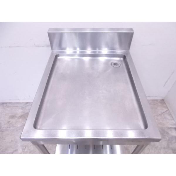 中古厨房 タニコー ステンレス BG付水切台 600×750×800 業務用作業台 