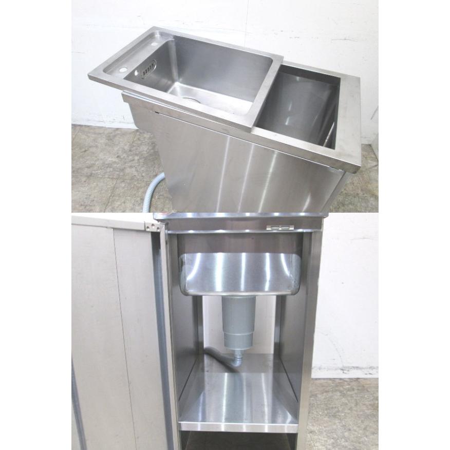 中古厨房 マルゼン ステンレス 扉付1槽シンク 410×750×820 業務 中古厨房 マルゼン ステンレス 扉付1槽シンク 410×750×820 業務
