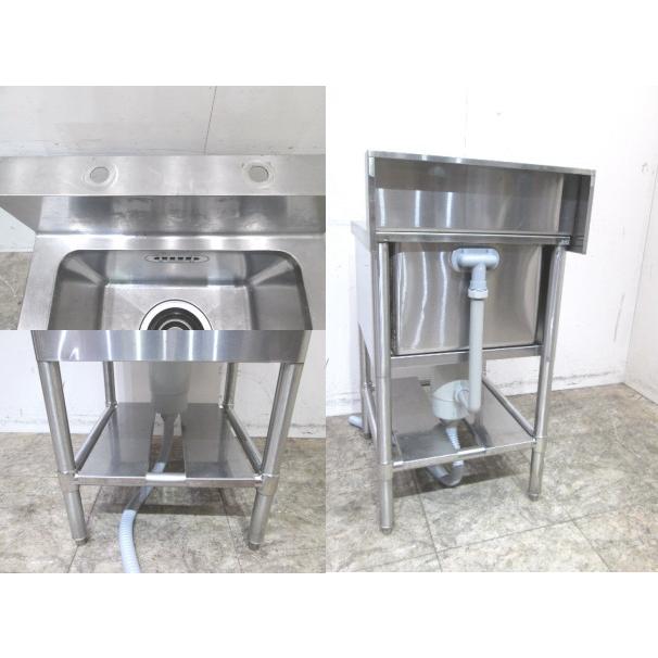中古厨房 ステンレス BG付1槽シンク 500×600×800 業務用1層 中古厨房 ステンレス BG付1槽シンク 500×600×800 業務用1層