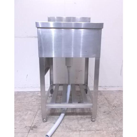 中古厨房 ステンレス BG付1槽シンク 500×600×850 業務用1層 中古厨房 ステンレス BG付1槽シンク 500×600×850 業務用1層