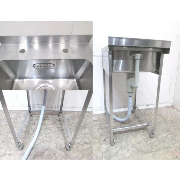 中古厨房 マルゼン ステンレス BG付1槽シンク 450×650×850 中古厨房 マルゼン ステンレス BG付1槽シンク 450×650×850