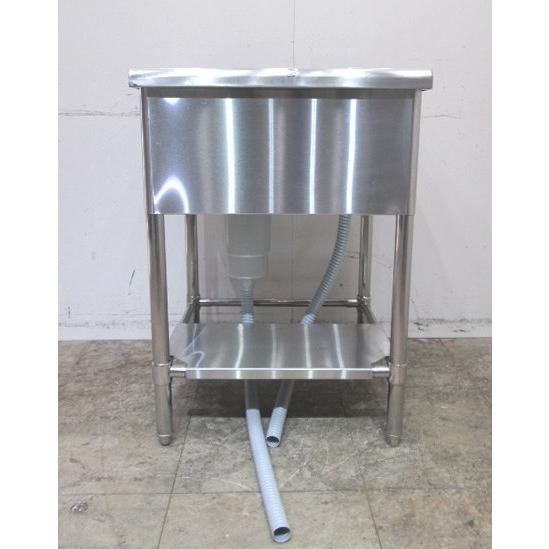 中古厨房 ステンレス ダスト槽付1槽シンク 600×600×850 1層 中古厨房 ステンレス ダスト槽付1槽シンク 600×600×850 1層