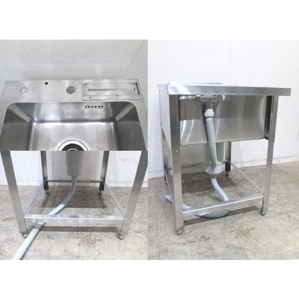 中古厨房 ステンレス 1槽シンク 600×750×800 業務用1層流し台 中古厨房 ステンレス 1槽シンク 600×750×800 業務用1層流し台