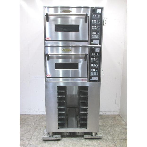 中古厨房 ワールド精機 台付2段デッキオーブン WGE-11T-R 都市