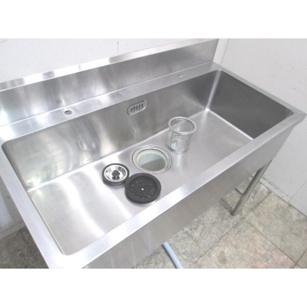 ステンレス BG付1槽シンク 1200×600×870 業務用1層流し台 中古 ステンレス BG付1槽シンク 1200×600×870 業務用1層流し台 中古