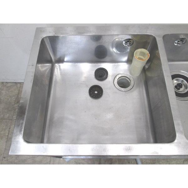 ステンレス 2槽シンク 1200×600×800 業務用2層流し台 中古厨房 ステンレス 2槽シンク 1200×600×800 業務用2層流し台 中古厨房