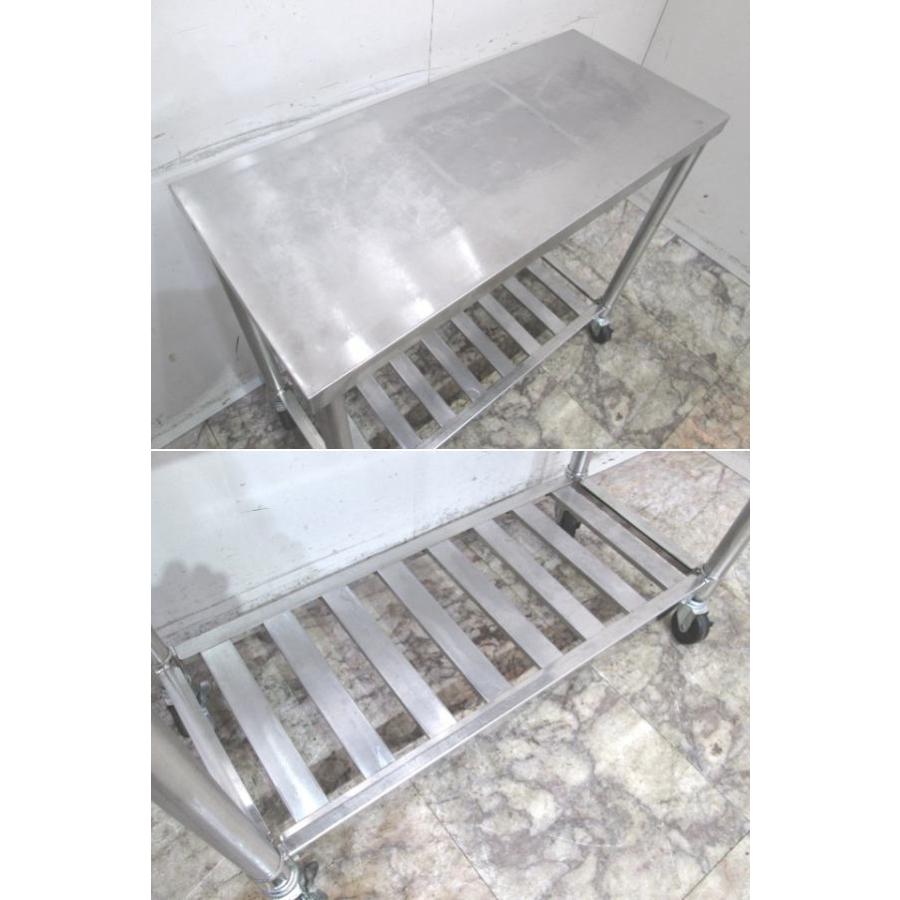ステンレス キャスター付作業台 900×400×800 業務用 中古厨房 ステンレス キャスター付作業台 900×400×800 業務用 中古厨房