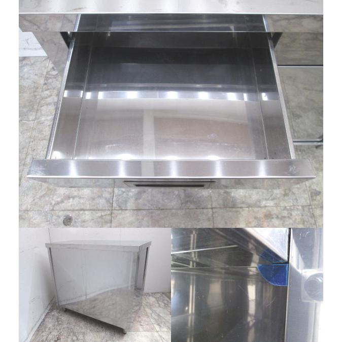 アズマ ステンレス 引出付調理台 900×450×800 業務用作業台 中古