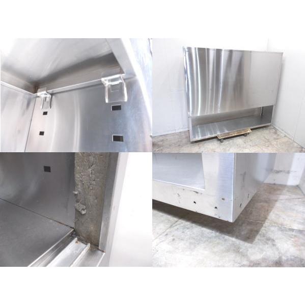 ステンレス 平棚付吊戸棚 1500×350×1300 壁棚天吊食器棚 中古 ステンレス 平棚付吊戸棚 1500×350×1300 壁棚天吊食器棚 中古