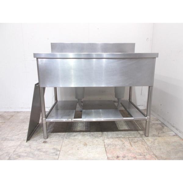 ステンレス BG付2槽シンク 1100×700×850 業務用2層流し台 中古厨房 /24D2231Z ステンレス BG付2槽シンク 1100×700×850 業務用2層流し台 中古厨房 /24D2231Z
