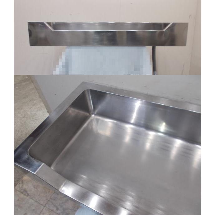 ステンレス 舟形シンクトップ 1200×450×180 中古厨房 /24K0107X ステンレス 舟形シンクトップ 1200×450×180 中古厨房 /24K0107X