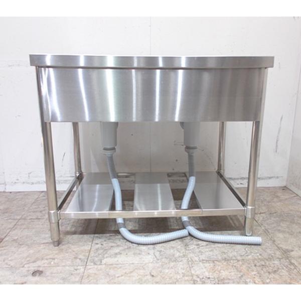 ステンレス 2槽シンク 900×600×800 業務用2層流し台 中古厨房 ステンレス 2槽シンク 900×600×800 業務用2層流し台 中古厨房