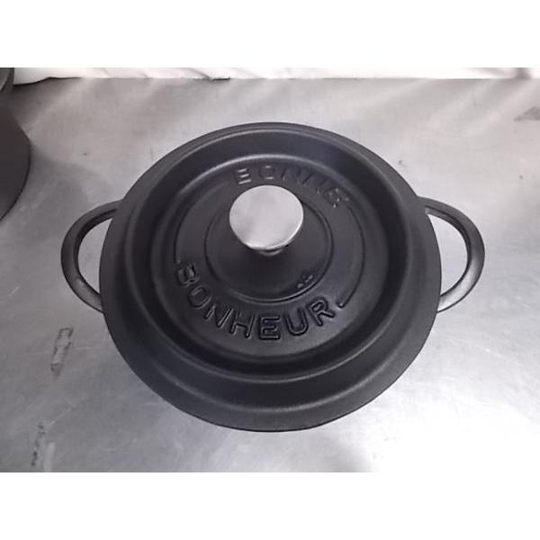 ボン・ボネール ココット 22cm ブラック 鍋3個セット 黒色 300×230×160