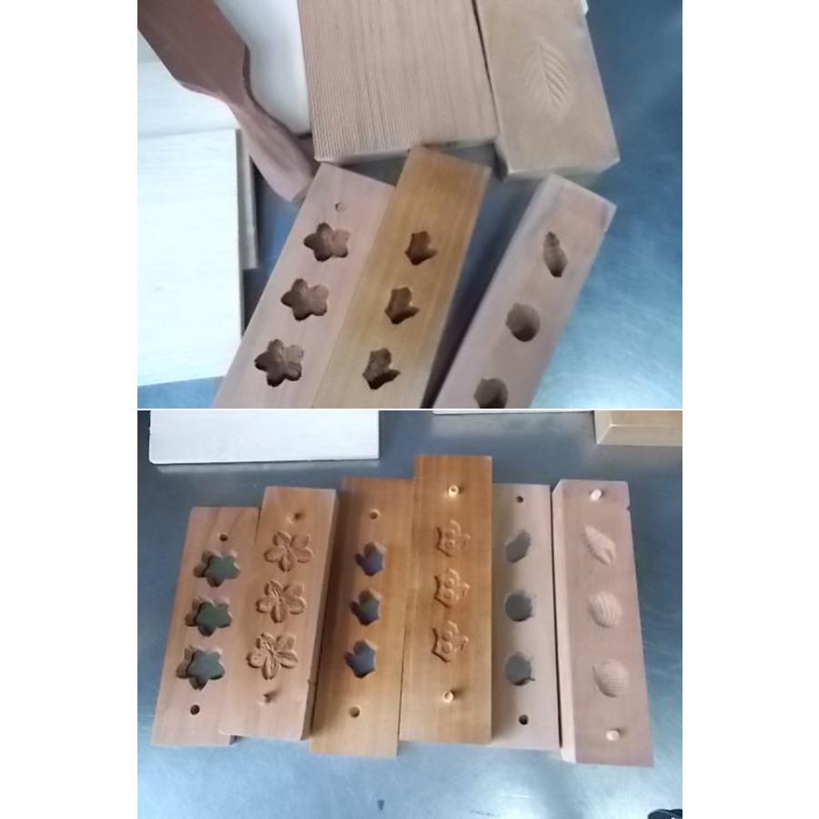 和菓子　木型　まとめ売り3点 K-881 和菓子型11点セット 木型 店舗用 調理小物中古