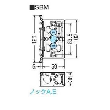 未来工業 ◇未来工業◇耳付スライドボックスSBM（ケーブル