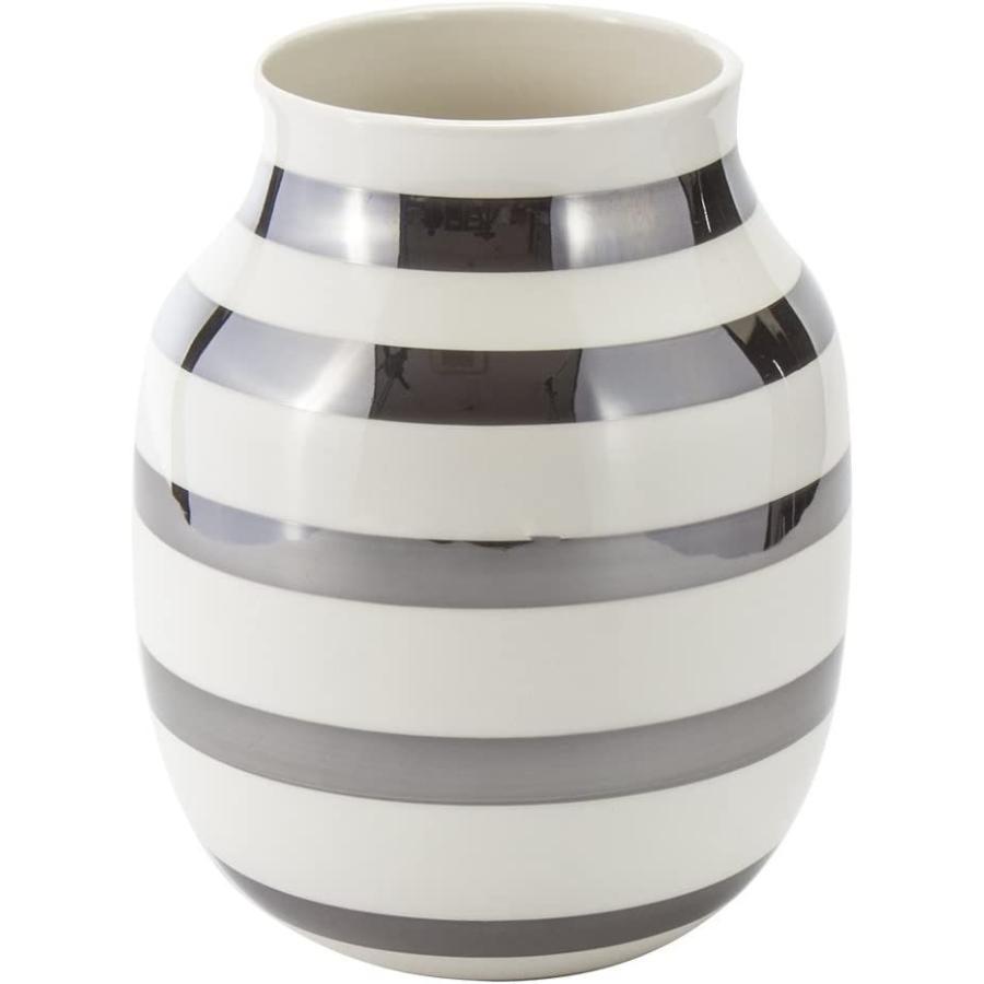 誕生日プレゼント ケーラー Kahler オマジオ フラワーベース ミディアム 花瓶 陶器 シルバー Omaggio Vase H0 花瓶 花器 Www Icpit Org
