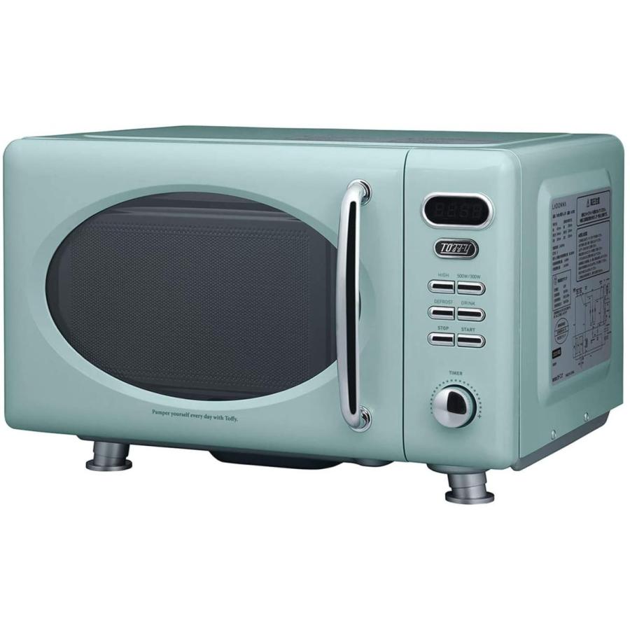 もらって嬉しい出産祝い ひとり暮 新生活 かわいい レトロ フラットテーブル 17l コンパクト ペールアクア K Dr1 電子レンジ Toffy トフィー インテリア雑貨