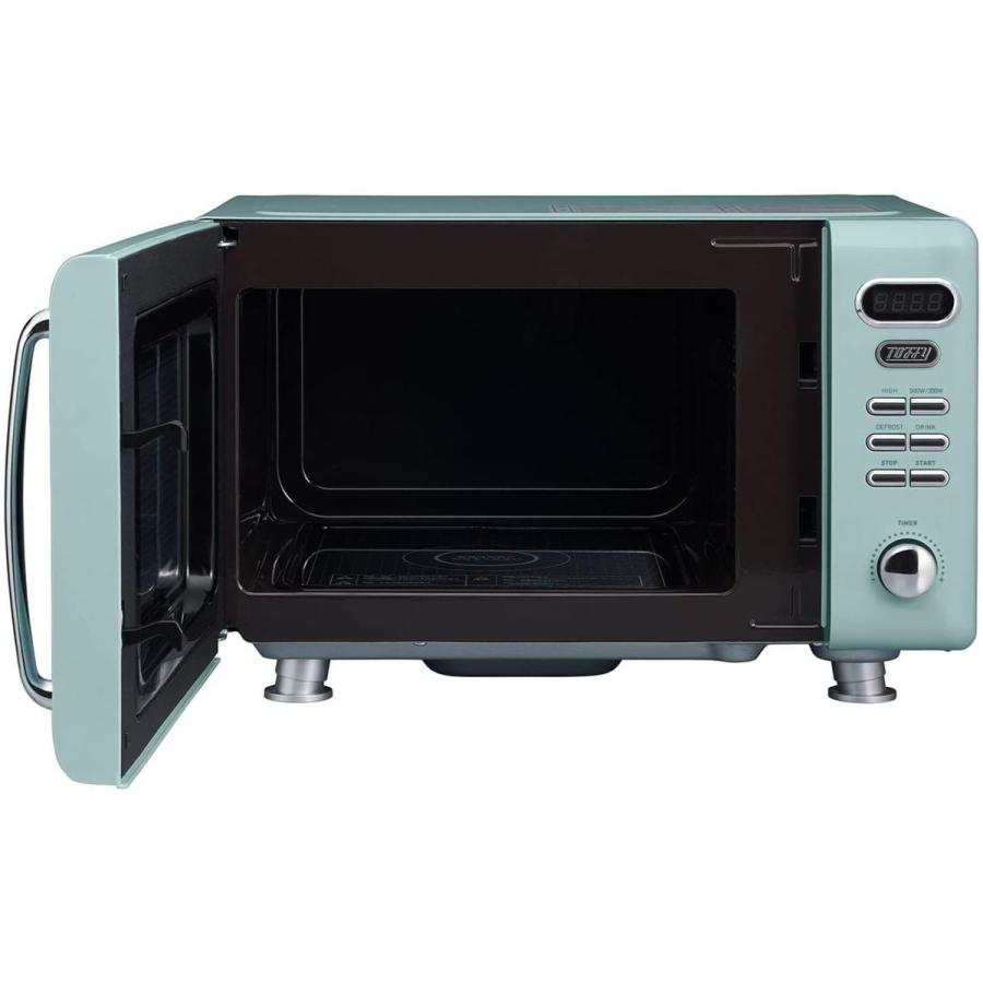 もらって嬉しい出産祝い ひとり暮 新生活 かわいい レトロ フラットテーブル 17l コンパクト ペールアクア K Dr1 電子レンジ Toffy トフィー インテリア雑貨