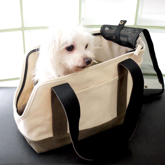 アウトレット】帆布トート ペットキャリーバッグ Sサイズ 犬 猫